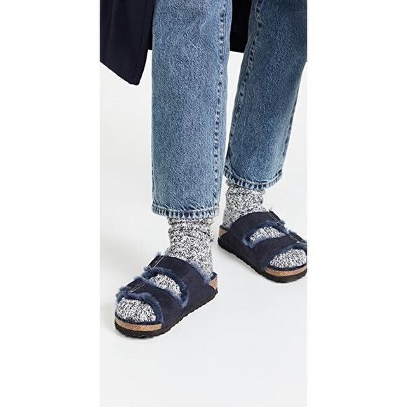 Free people Arizona Shearling Birkenstock Sandals Size 38 - Picture 1 of 7
